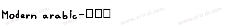 Modern arabic字体转换